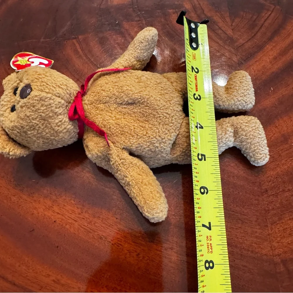 Vintage Ty Beanie Baby Curly Bear PE Pellets 5th Gen Tags